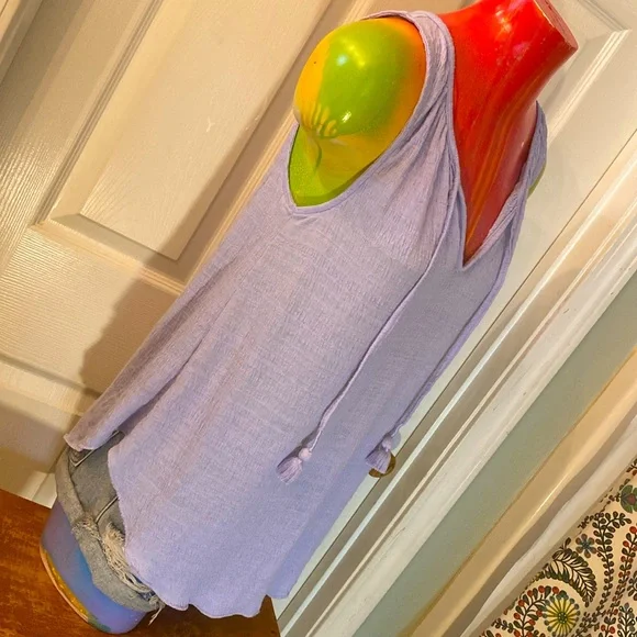 Calypso St. Barth Light Purple Tank Top - Picture 11 of 13